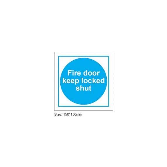 Buy Fire door Keep Locked Shut Sign  Size:200×300mm Luminous in [storefront]