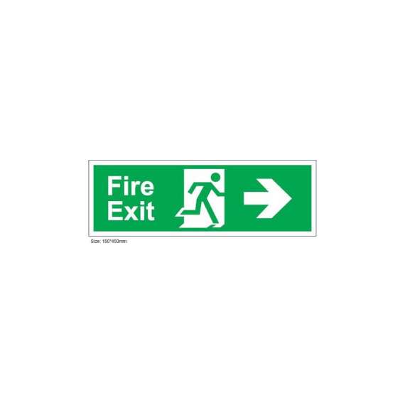 Buy Fire Exit Arrow Right Sign in [storefront]