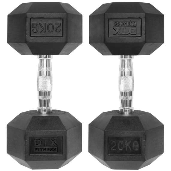 Buy DTX Hex 2x20kg Dumbbells in [storefront]