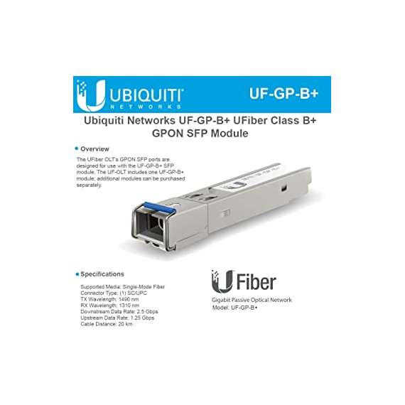 Buy Ubiquiti Ufiber UF-GP-B+ GPON OLT SFP Transceiver in [storefront]