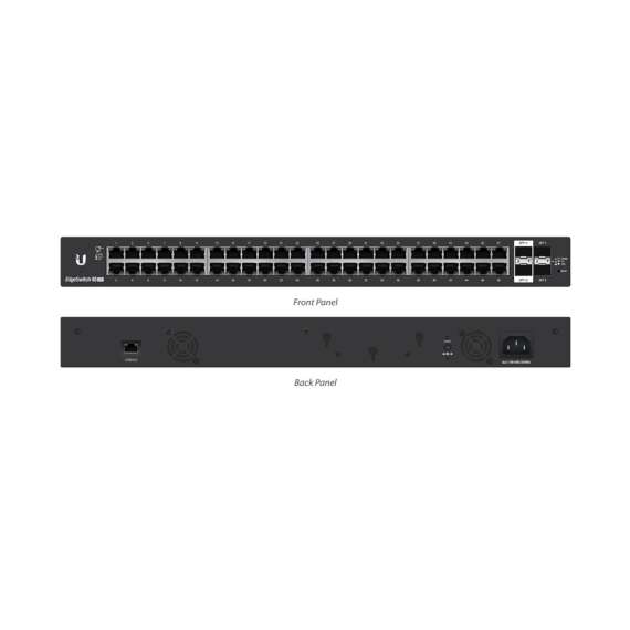 Buy Ubiquiti EdgeSwitch ES-48-500W 48xGLAN, 2xSFP Ports, POE+ 500W Switch in [storefront]