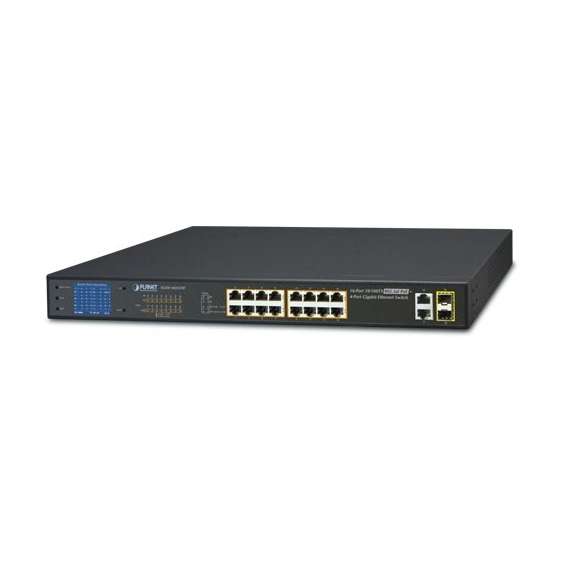 Buy Planet FGSW-1822VHP 16-Port SwitchPlanet + 2-Port Gigabit TP + 2-Port SFP Ethernet Switch with LCD PoE Monitor in Kenya