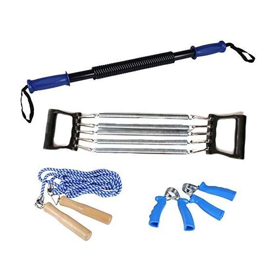 Buy 4-Way Training Set (2 Hand Grip, Skipping Rope, Bender & Chestpull) in [storefront]