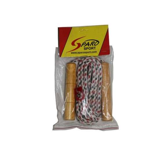 Buy Sparo 8 Feet Cotton Wooden Handle Skipping Rope in [storefront]