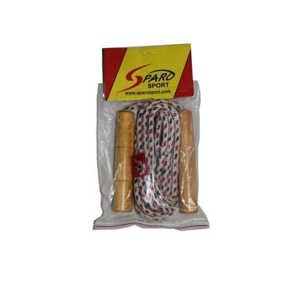 Buy Sparo 12 Feet Cotton Wooden Handle Skipping Rope in [storefront]