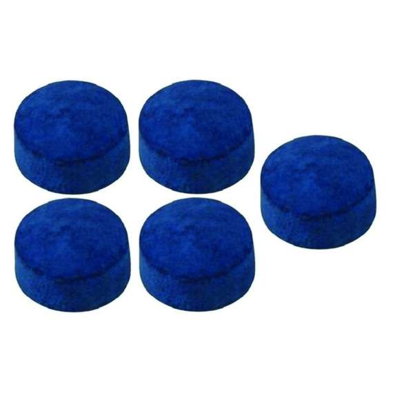 Buy Set(5) Blue Stick-on Pool Cue Tips in [storefront]