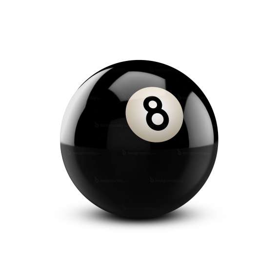 Buy Black No. 8 Pool Ball in [storefront]