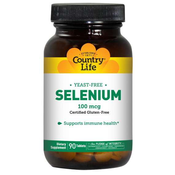 Buy Country Life 100mcg Yeast Free 90 Selenium Tablets Supplement in [storefront]