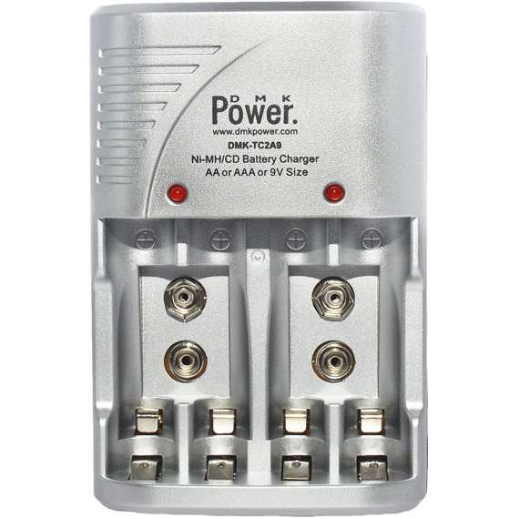 Buy DMK-TC2A9 4 Slots Smart Rechargeable Charger for AA, AAA,9V Batteries in [storefront]
