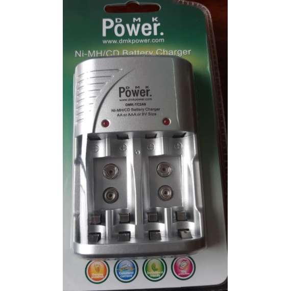Buy DMK-TC2A9 4 Slots Smart Rechargeable Charger for AA, AAA,9V Batteries in [storefront]