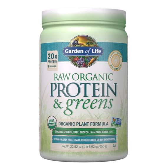 Buy Garden of Life 651g RAW Protein & greens Lightly Sweet Powder in [storefront]
