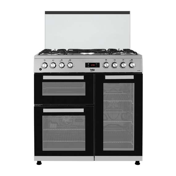 Buy Beko KDVF90X 4 Gas  1 Wok Gas Cooker in [storefront]