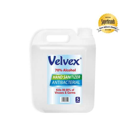Buy Velvex 5Litre Gel Hand Sanitizer, Sterilizer Scents: Fragrance Free in [storefront]