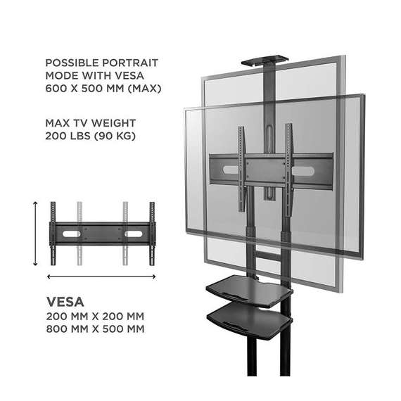 Buy Onkron TS1881 50 Inches to 86 Inches Mobile TV Stand in [storefront]