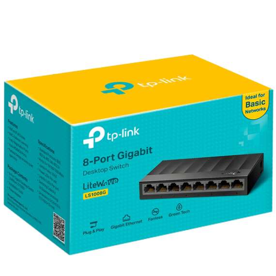 Buy TP-Link TL-LS1008G 8-Port 10/100/1000Mbps Desktop Switch in [storefront]