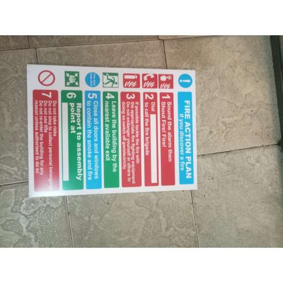 Buy Fire Action Plan sign in [storefront]