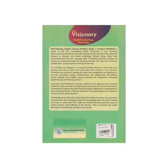 Buy KLB Visionary Literacy Activities Grade 1 Learner's Book in [storefront]