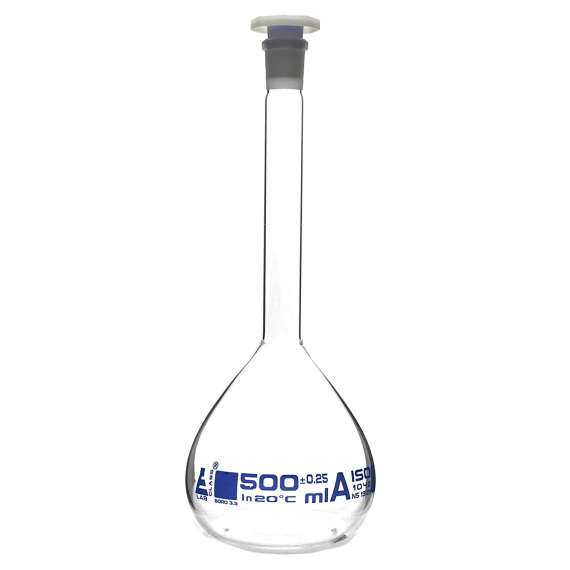 Buy Borosil 500ml Glass Volumetric Flask in [storefront]