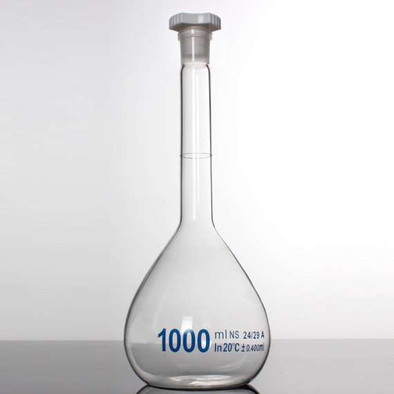 Buy Borosil 1000ml Glass Volumetric Flask in [storefront]