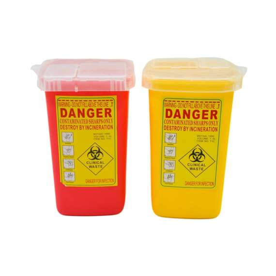 Buy Plastic 1 Litre Safety Sharps Box in [storefront]