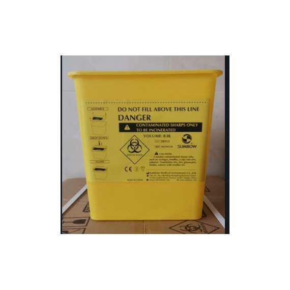 Buy Plastic 8 Litre Safety Sharps Box in [storefront]