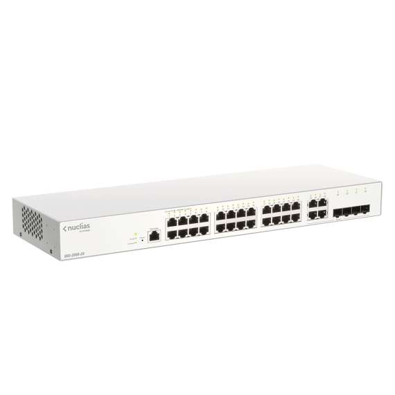 Buy D-Link DBS-2000-28 24-Ports 10/100/1000Mbps + 4-Ports Combo GE/SFP Cloud Networking Switch in [storefront]