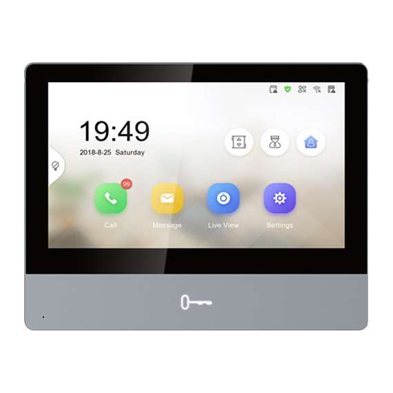 Buy Hikvision DS-KH8350-WTE1 Indoor Video Intercom Station with 7"Color Touchscreen in [storefront]