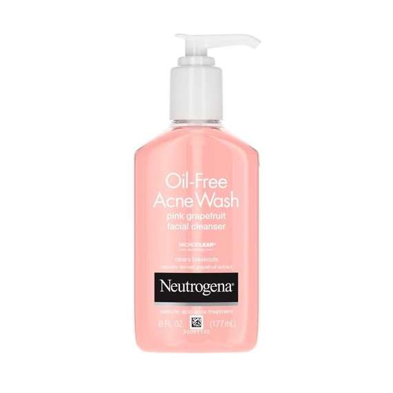 Buy Neutrogena 177ml Oil Free Pink Grapefruit Acne Facial Wash Cleanser in [storefront]