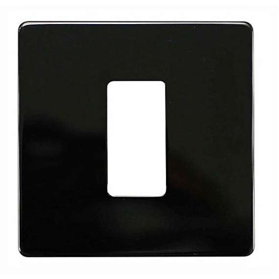 Buy Tronic SR TSNK-09 13A 1G Black Nickel Metal Switch Cover Plate in [storefront]