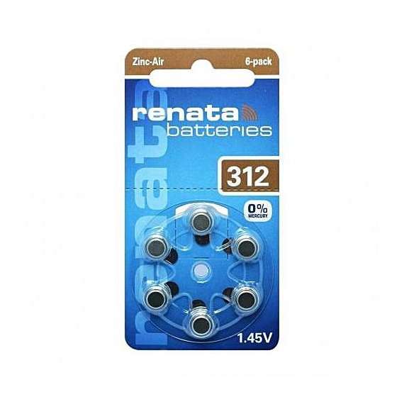Buy Renata Size 312 6 Pack Hearing Aid Batteries in [storefront]