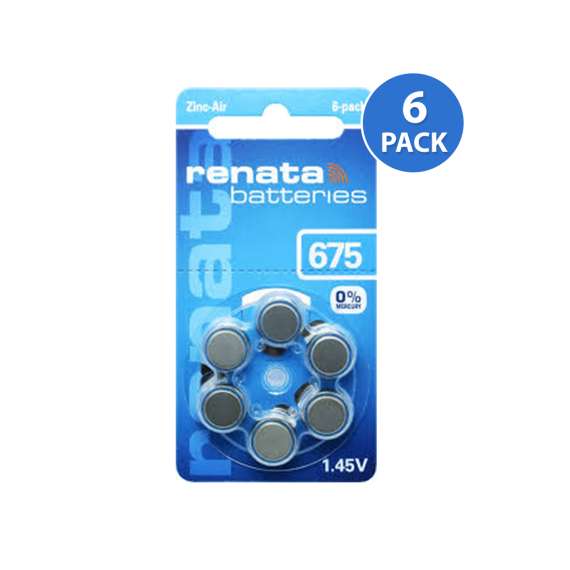 Buy Renata Size 675 6 Pack Hearing Aid Batteries in [storefront]