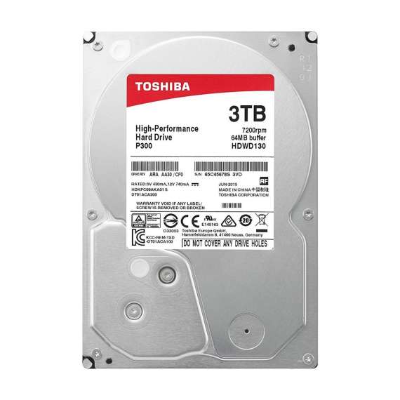 Buy Toshiba P300-3TB-72RPM SATA-3.5" HDD Internal Hard disk in [storefront]