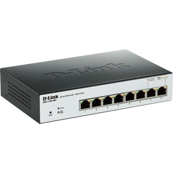 Buy D-Link DGS-1100-08P 8-Port Gigabit PoE Smart Switch in [storefront]
