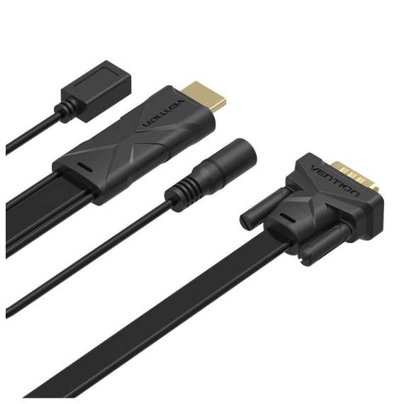 Buy Vention HDMI to VGA Converter with Micro USB and Audio Port in [storefront]