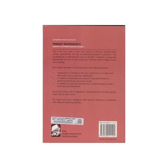 Buy JKF Primary Mathematics Grade 1 Learner's Book in [storefront]