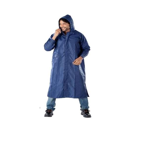 Buy Plain Navy Blue Rain Coat in [storefront]